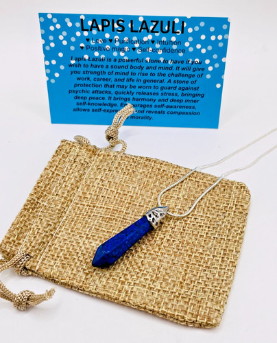 Blue lapis lazuli crystal - blue,