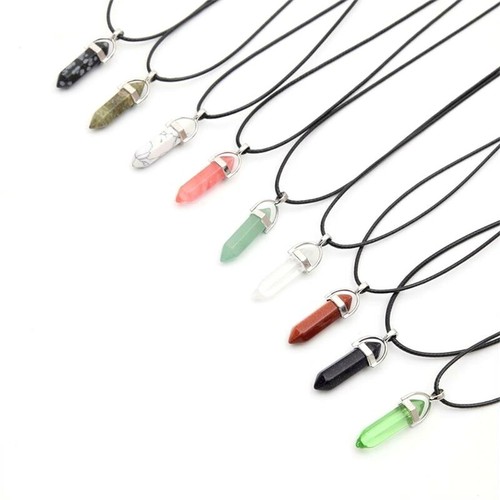 Crystal pendant necklace - pendant,