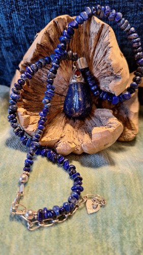 Weighty lapis necklace with - lapis,