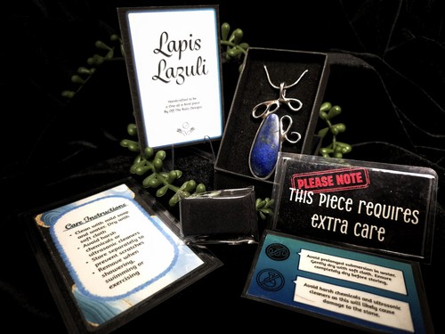 Handmade lapis lazuli - lapis, pendant