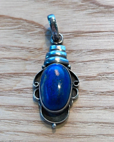 Lapis lazuli silver pendant - lapis,