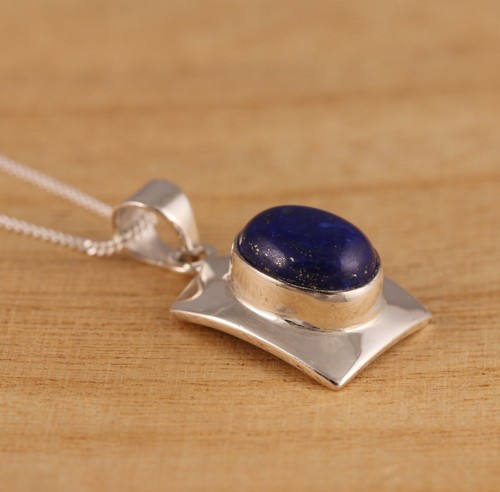Natural lapis lazuli - solid, 925