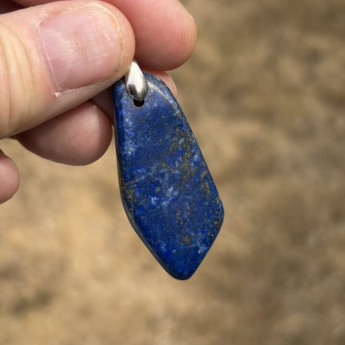 Polished lapis lazuli pendant - lapis,