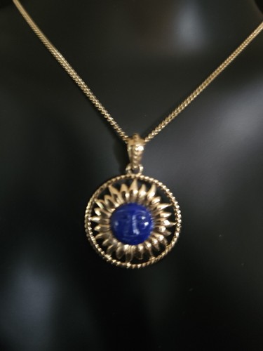 Vintage 9ct gold lapis - 9ct,