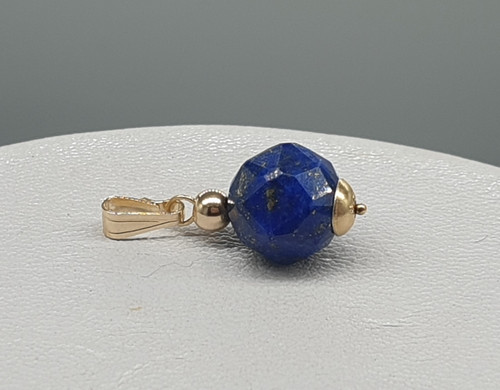 9ct yellow gold - 9ct, lazuli
