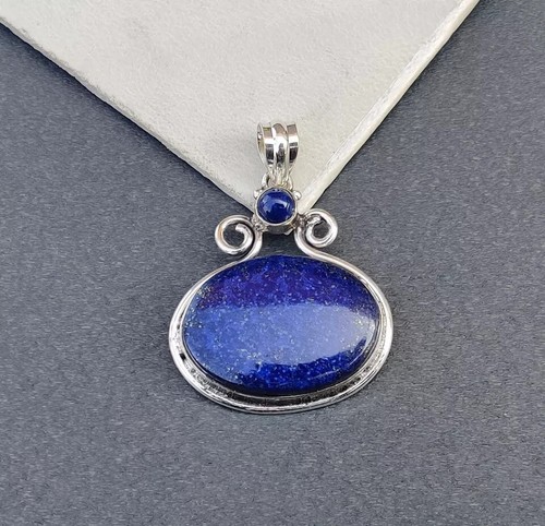 Lapis lazuli gemstone pendant - lapis,
