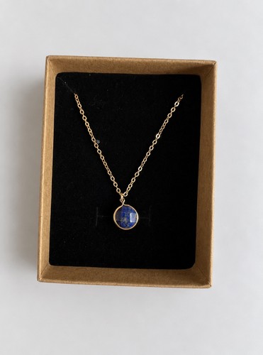 Lapis lazuli pendant necklace - lapis,