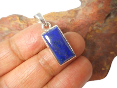 Blue rectangular lapis lazuli - blue,