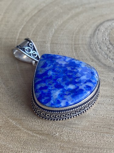 Lapis lazuli pendant - lazuli, sterling