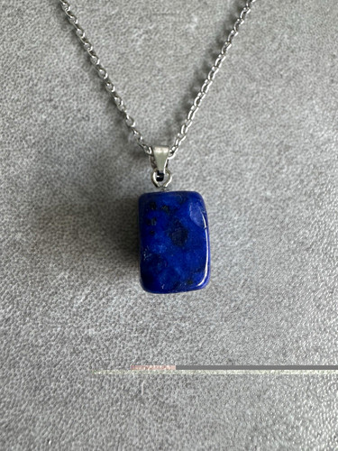 Lapis lazuli rectangle charm - lazuli,