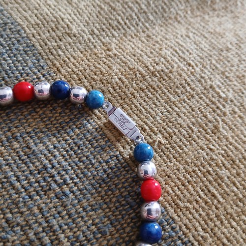 Mexican sterling bead - ,, lapis