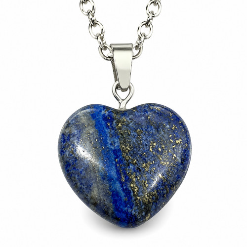 Lapis lazuli heart pendant - heart,