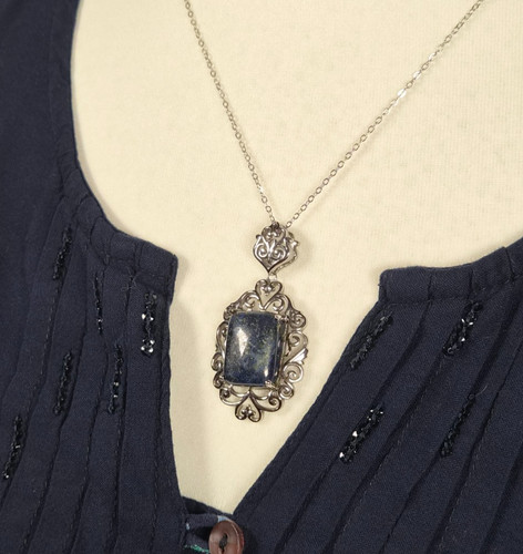 Vintage style lapis lazuli - style,