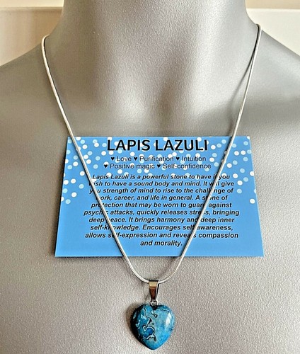 Lapis lazuli necklace love - lapis,
