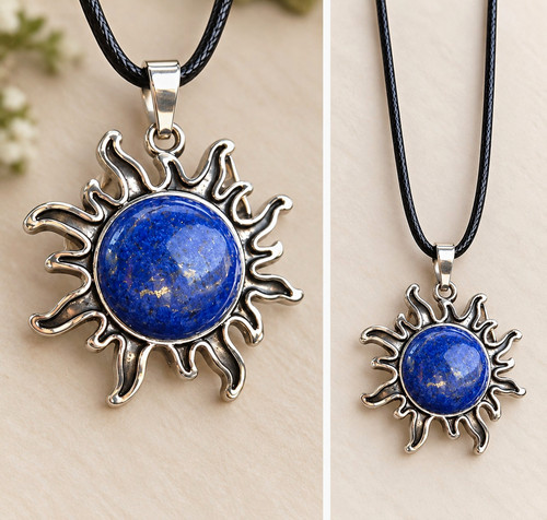 Sun charm pendant - charm, necklace