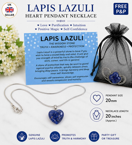 Lapis lazuli heart pendant - heart,