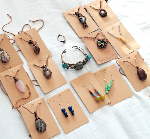 Handmade wire wrapped gemstone - wire,