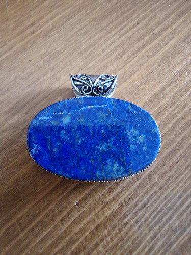 Large sterling silver oval - silver,