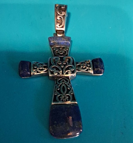 Celtic cross pendant lapis - cross,