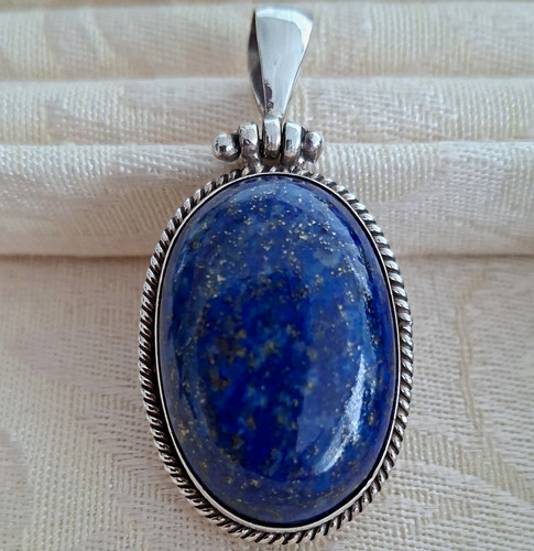 925 sterling silver oval blue - silver,