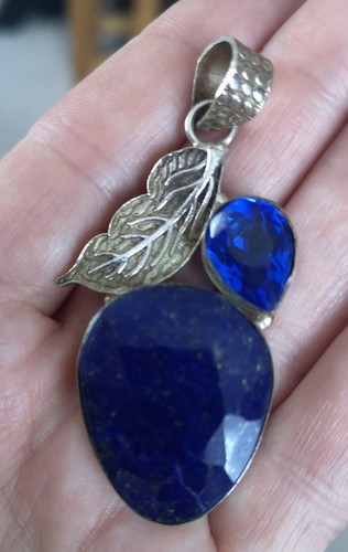 Handmade lapis lazuli and - handmade, blue