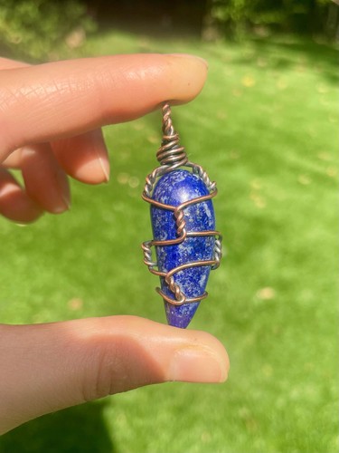 Lapis lazuli wire wrapped - lapis,