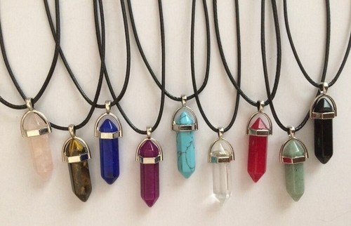 Quartz necklace crystal - necklace,