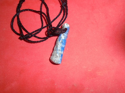 Carved lapis tribal pendant - tribal,