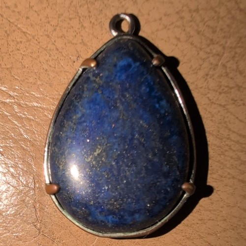 Lapis lazuli teardrop pendant - lapis,
