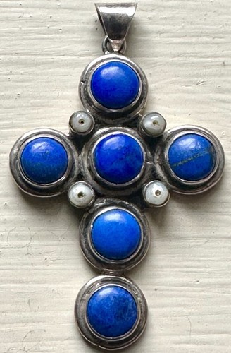 Lapis lazuli cross - lapis,